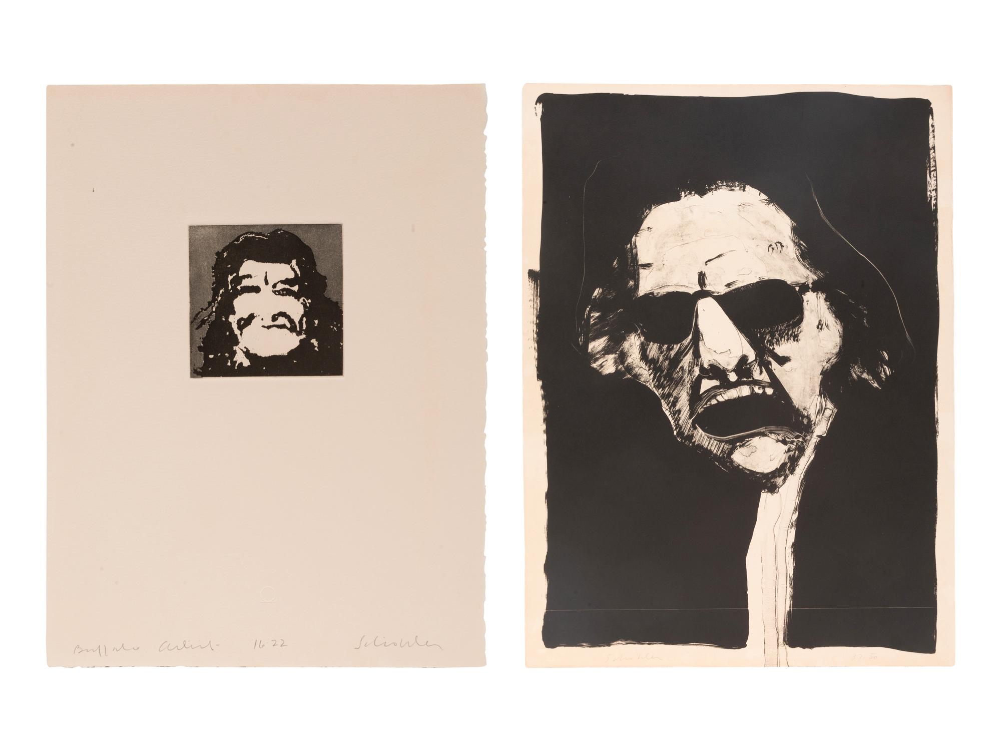 Two Works: Buffalo Artist, edition 16/22; Screaming Artist , edition 37/50