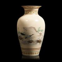 A Japanese Satsuma Type 'Fish and Crabs' Vase, Meiji Period