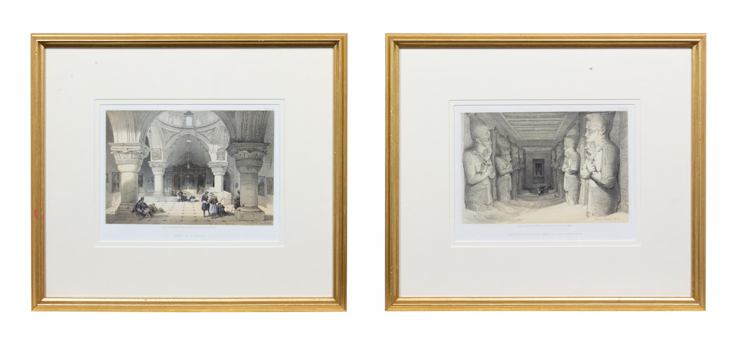 ROBERTS, David (1796-1864). A group of 15 small-format lithograph prints from "The Holy Land", including: