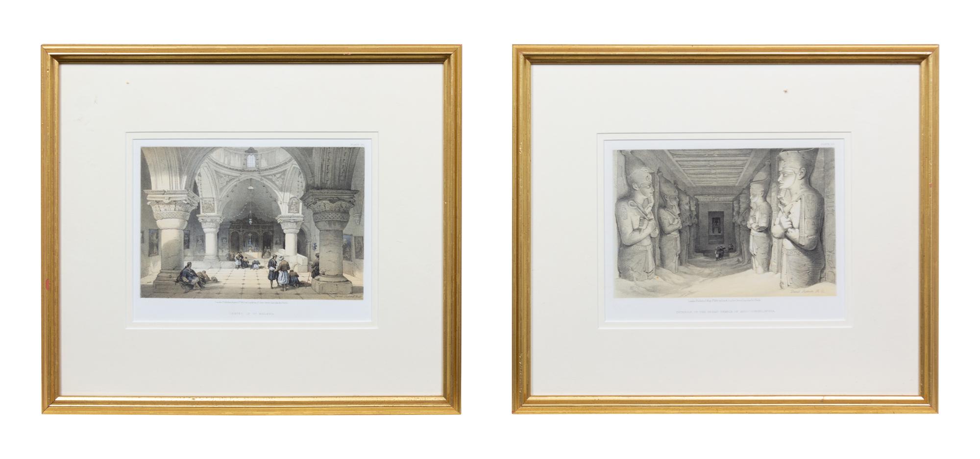 ROBERTS, David (1796-1864). A group of 15 small-format lithograph prints from "The Holy Land", including: