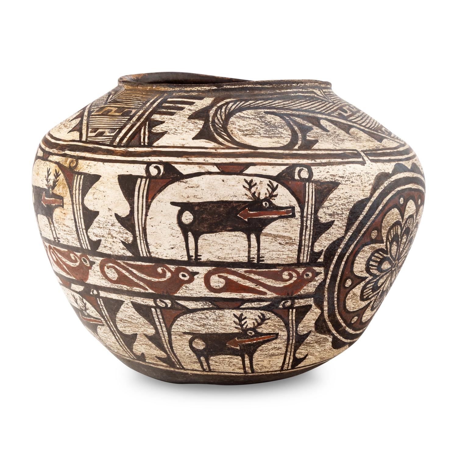 Zuni Polychrome Pottery Jar
