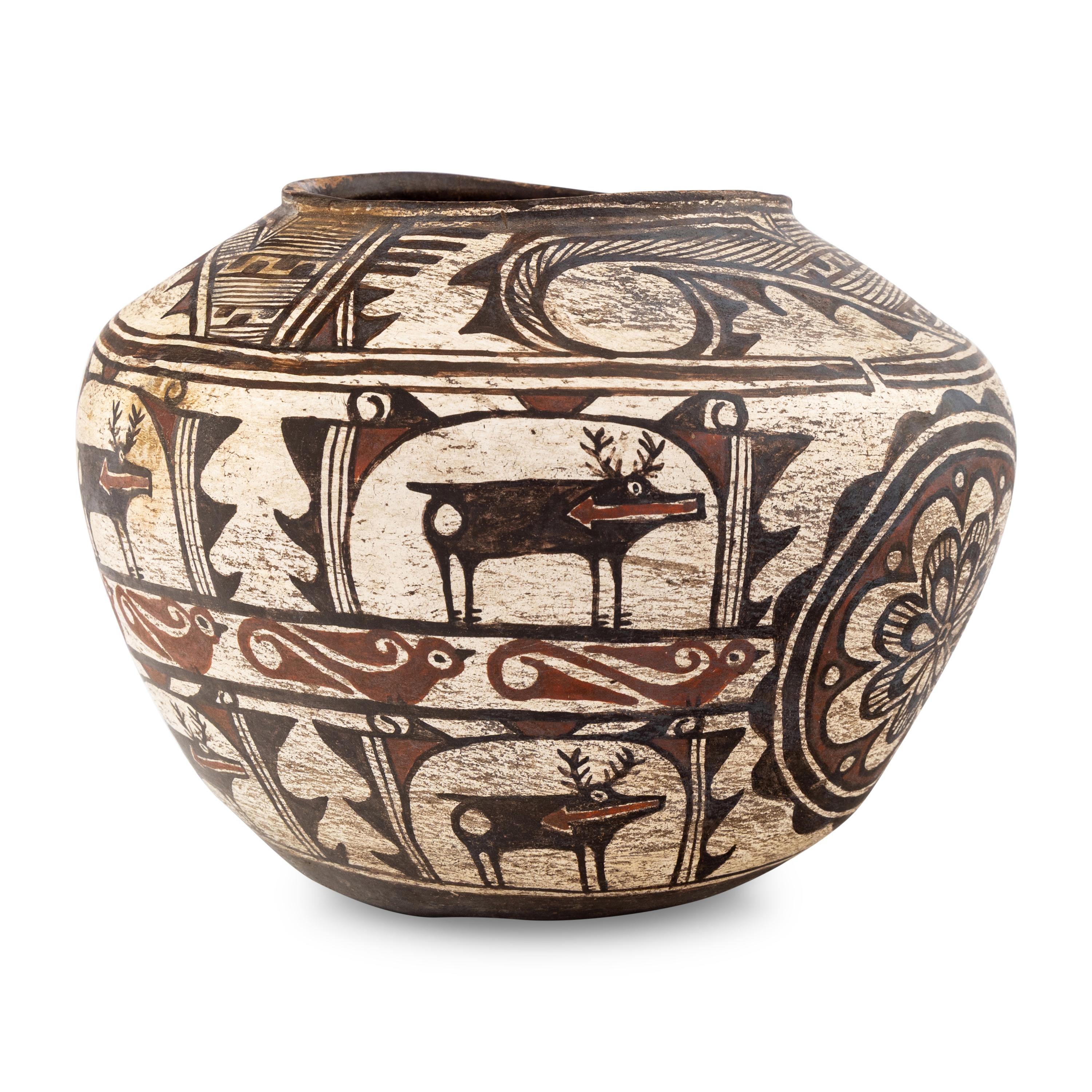 Zuni Polychrome Pottery Jar