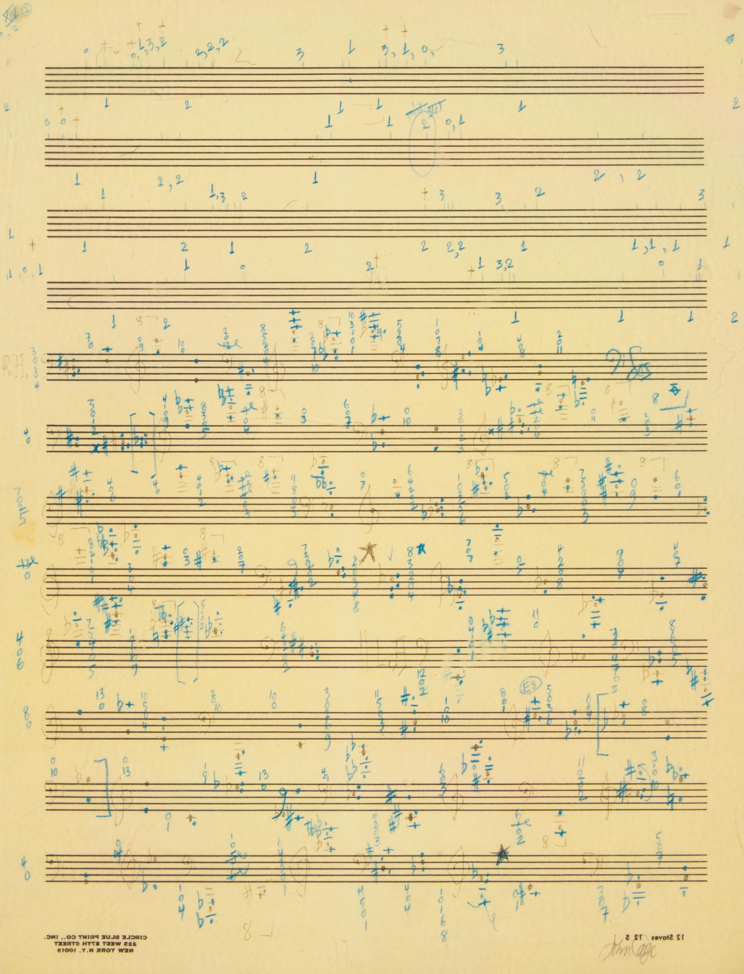 Études Australes, Piano Solo Book II, Transcriptions to Musical Staves XIV No. 2, 1974-75