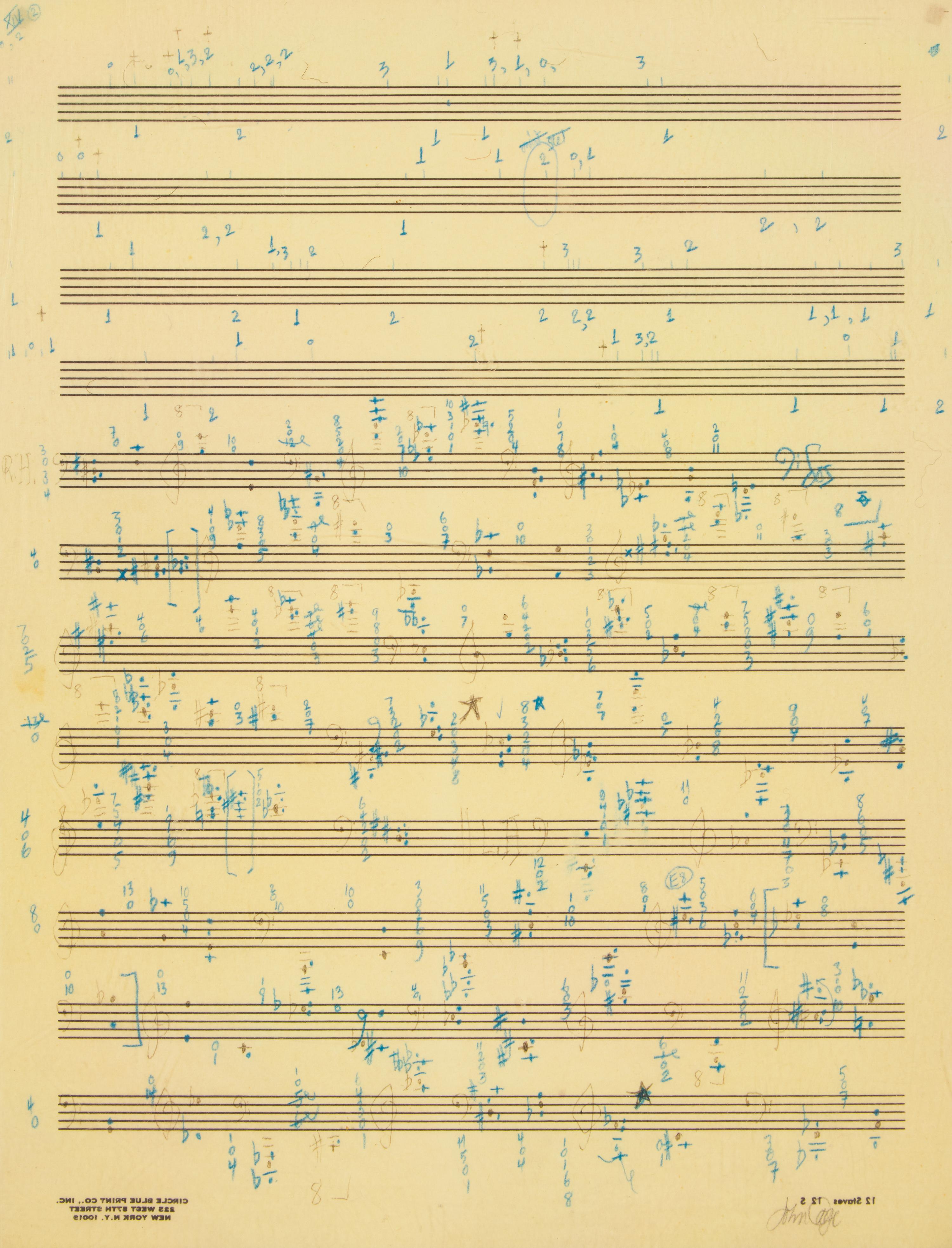 Études Australes, Piano Solo Book II, Transcriptions to Musical Staves XIV No. 2, 1974-75