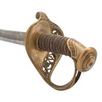 Roby Model 1850 Foot Officers Sword in 1850 Staff & Field Scabbard Presented to Lt. Col. Henry Merwin - 27th Connecticut Volunteers - KIA at Gettysburg