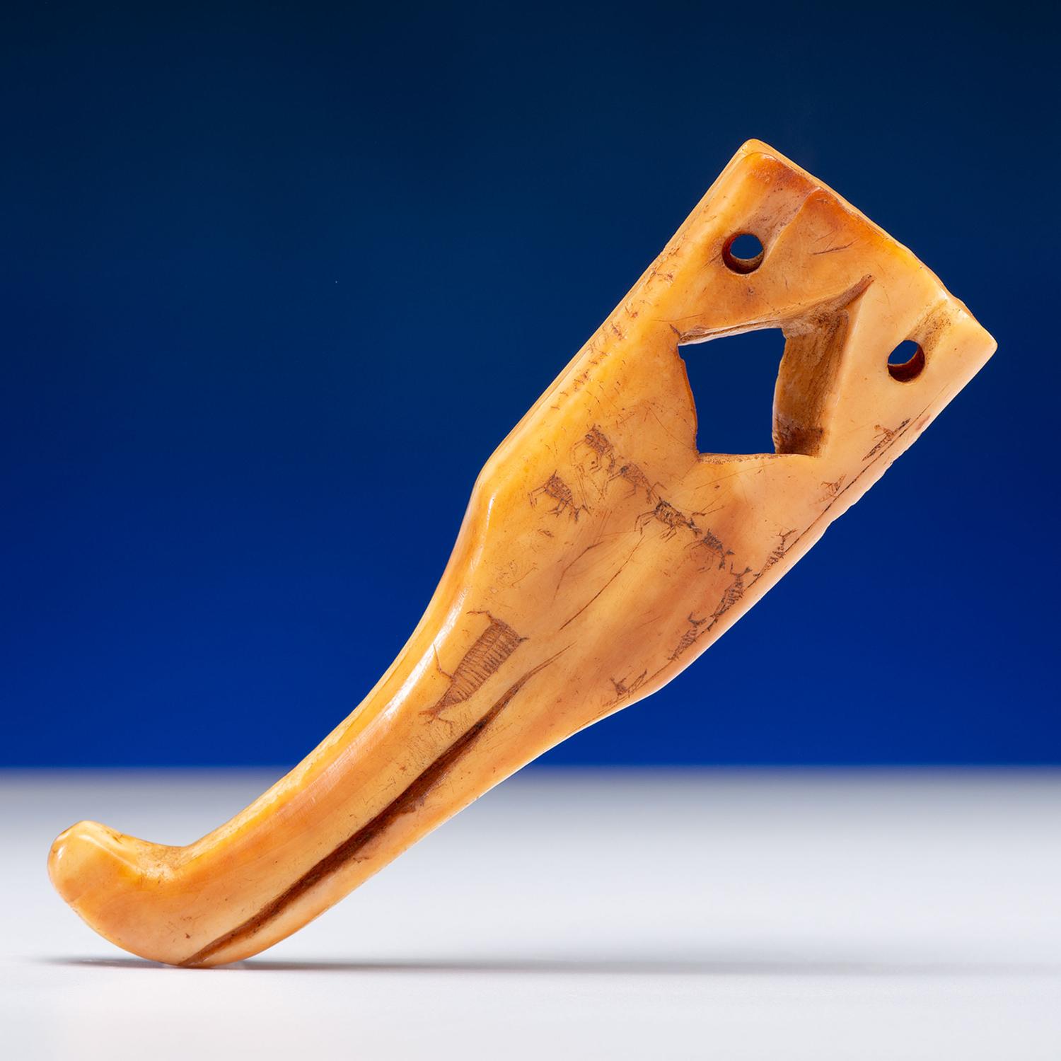 Iñupiat Fossilized Walrus Ivory Adze Handle
