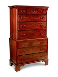 A George III Mahogany Chest on Chest — 19TH CENTURY