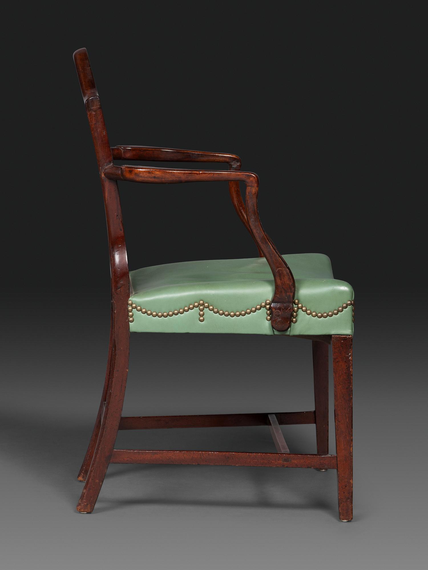 A Federal Carved Mahogany Armchair