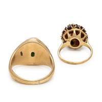 Jade Ring and Garnet Ring