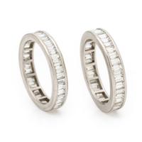 Two Platinum and Diamond Eternity Bands