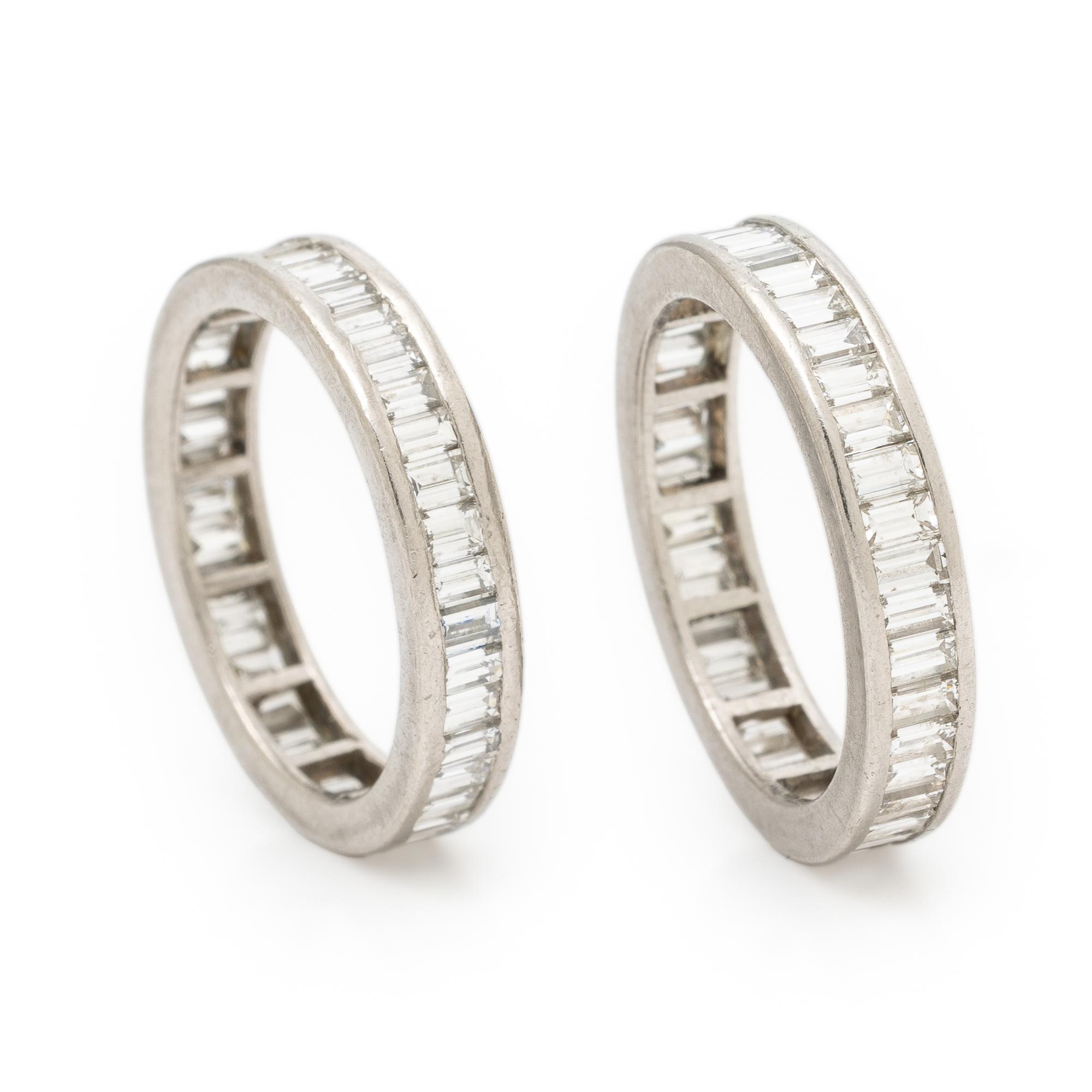 Two Platinum and Diamond Eternity Bands
