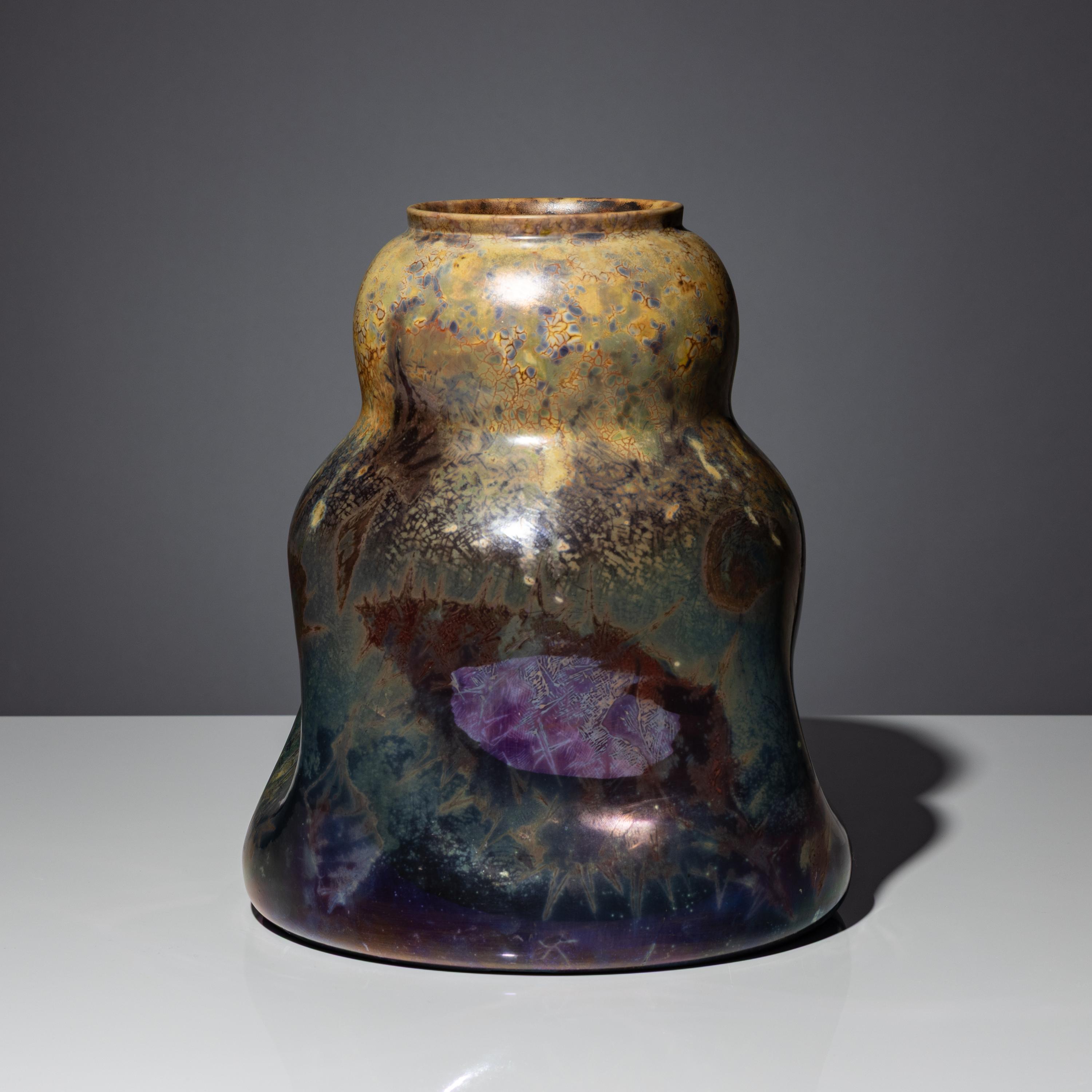 Large vase with seashell decor