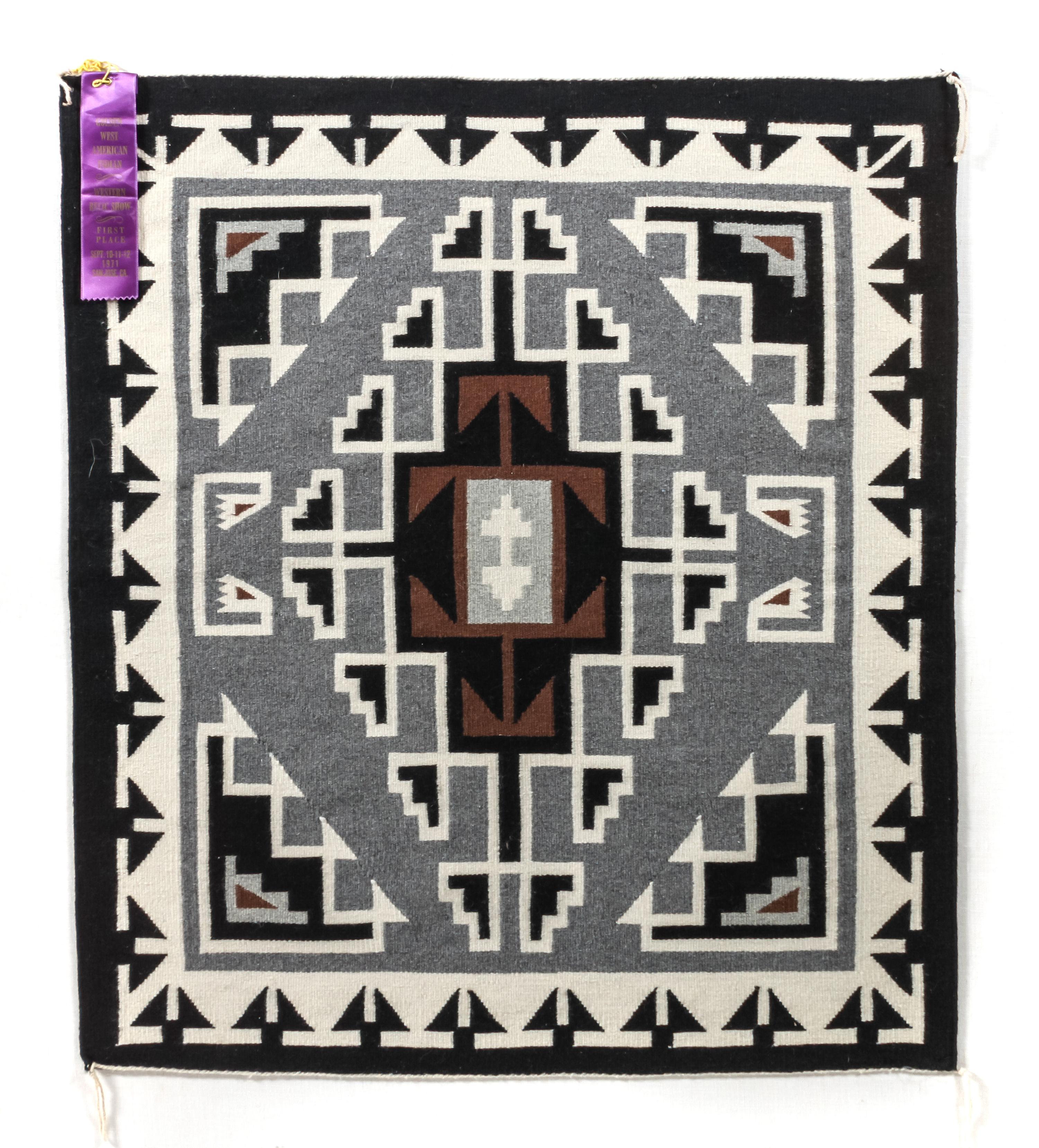 Two Navajo Weavings Larger: 35 1/4 x 37 inches
