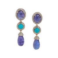 GEMSTONE AND DIAMOND EARRINGS