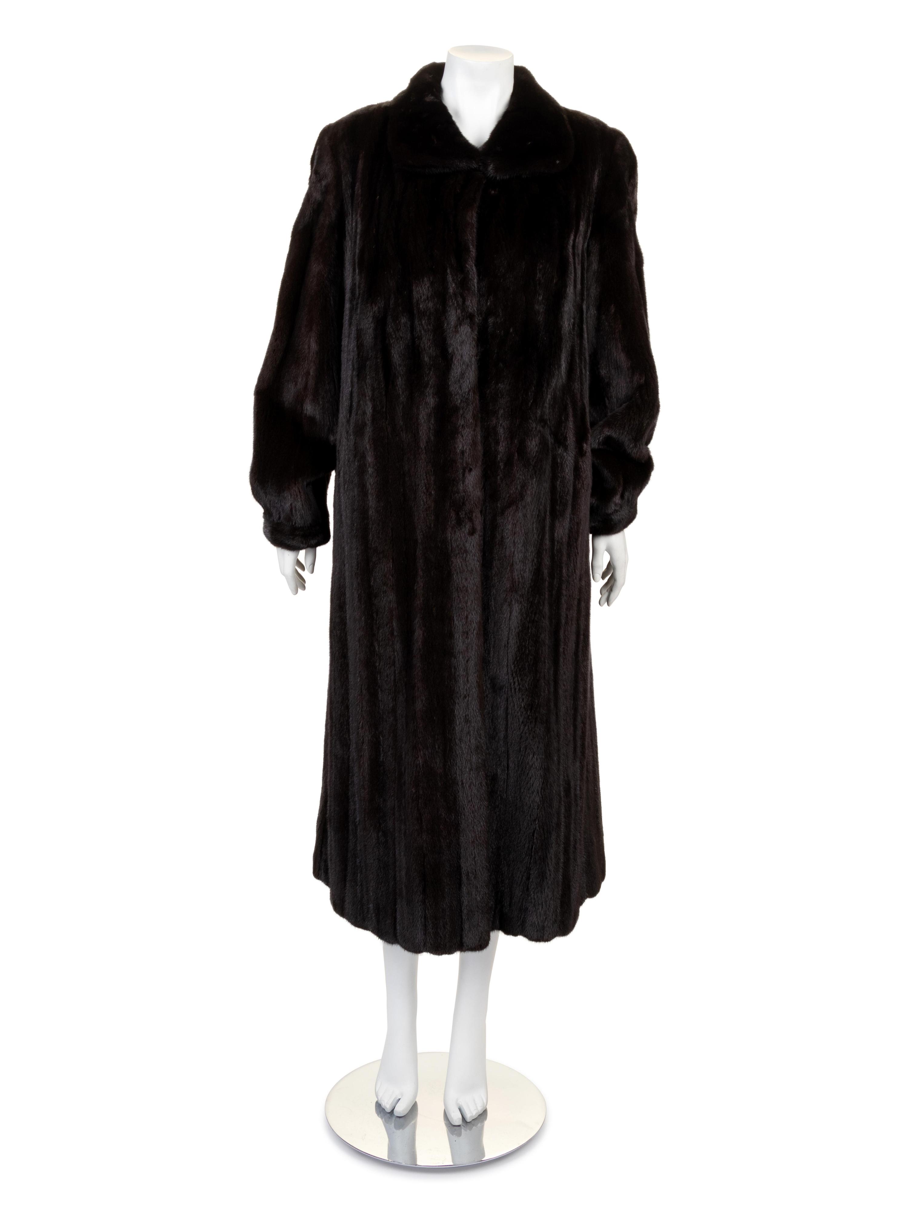 Nordstrom Brown Mink Coat, 1990-2000s