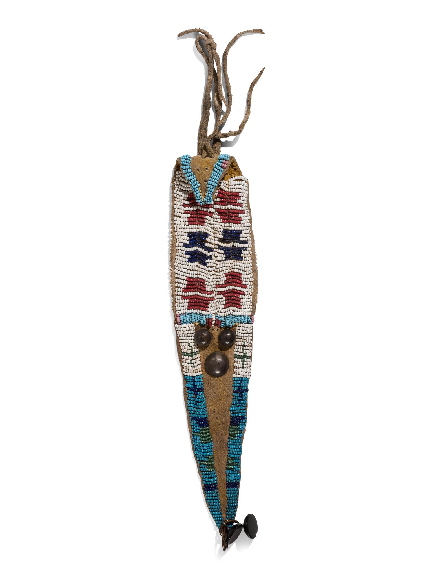 Ute Beaded Hide Tail Bag
