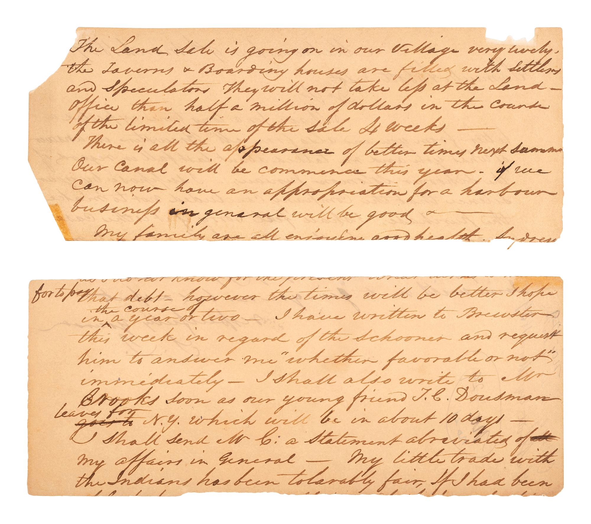 [WISCONSIN TERRITORY] -- JUNEAU, Solomon (1793-1856). Early Wisconsin Territory document signed by fur trader, land speculator, and founder of Milwaukee, Wisconsin, Solomon Juneau.