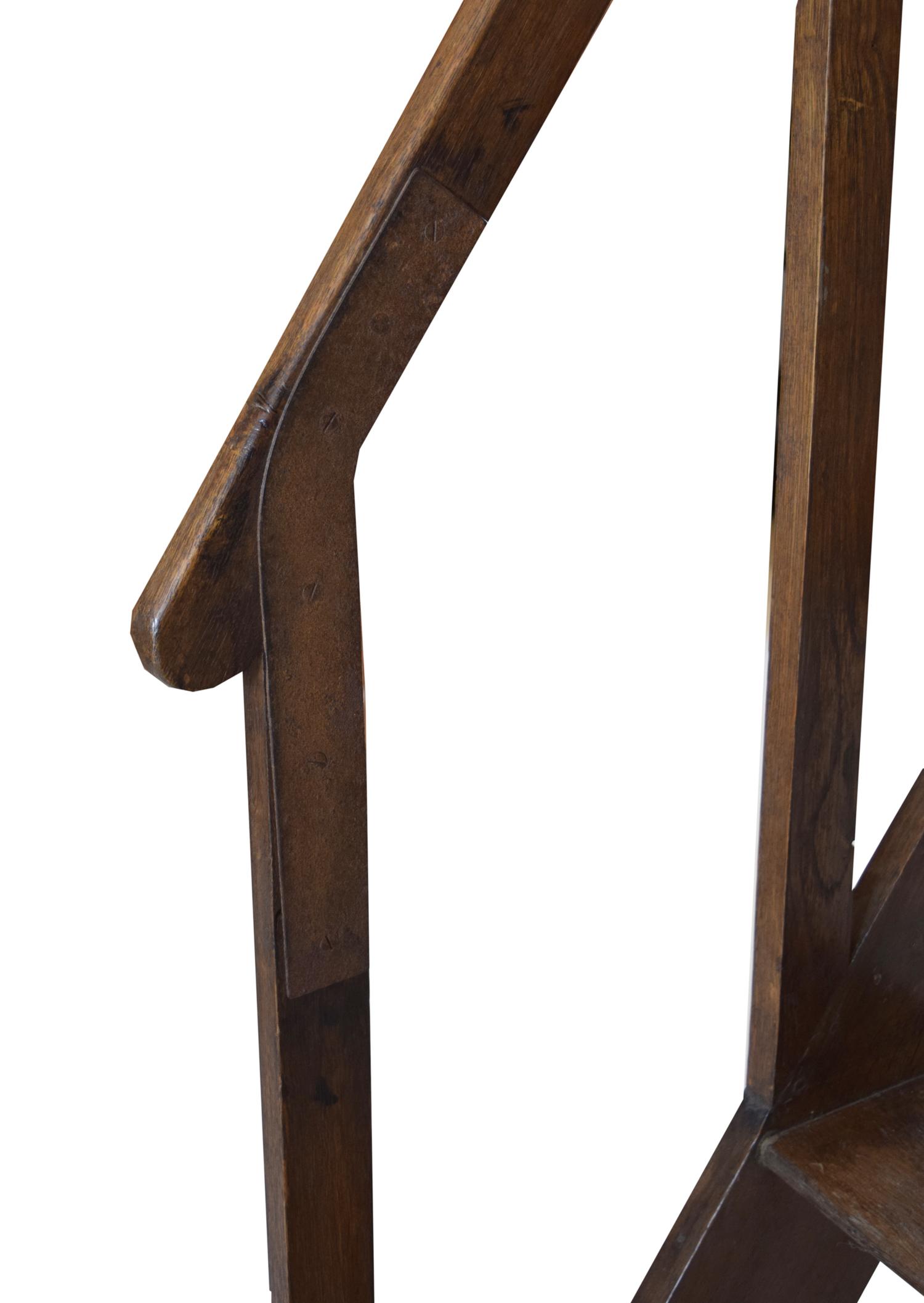 A Ten Step Library Ladder 76" W x 32.5" D x 120" H — France, 19th Century