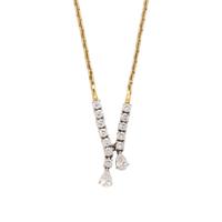 YELLOW GOLD AND DIAMOND NECKLACE