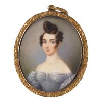 Scottish School 19th Century, A Portrait Miniature of a Lady
