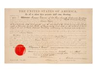 [GRANT, U.S.] Land grant for property in Pueblo, Colorado Territory, secretarially signed by Grant.
