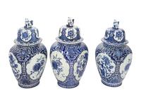 A Group of Six Delft Ware Jars