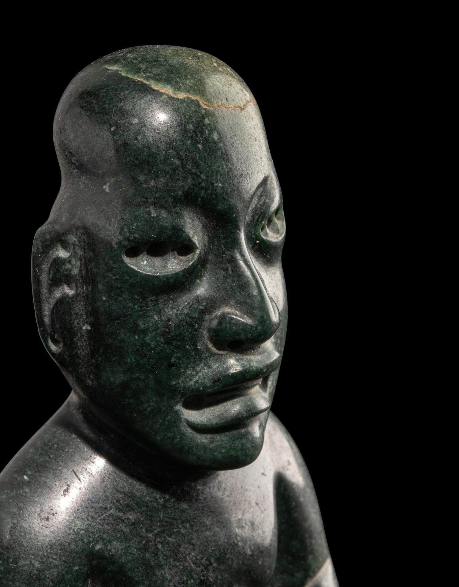 An Olmec Jade Standing Figure