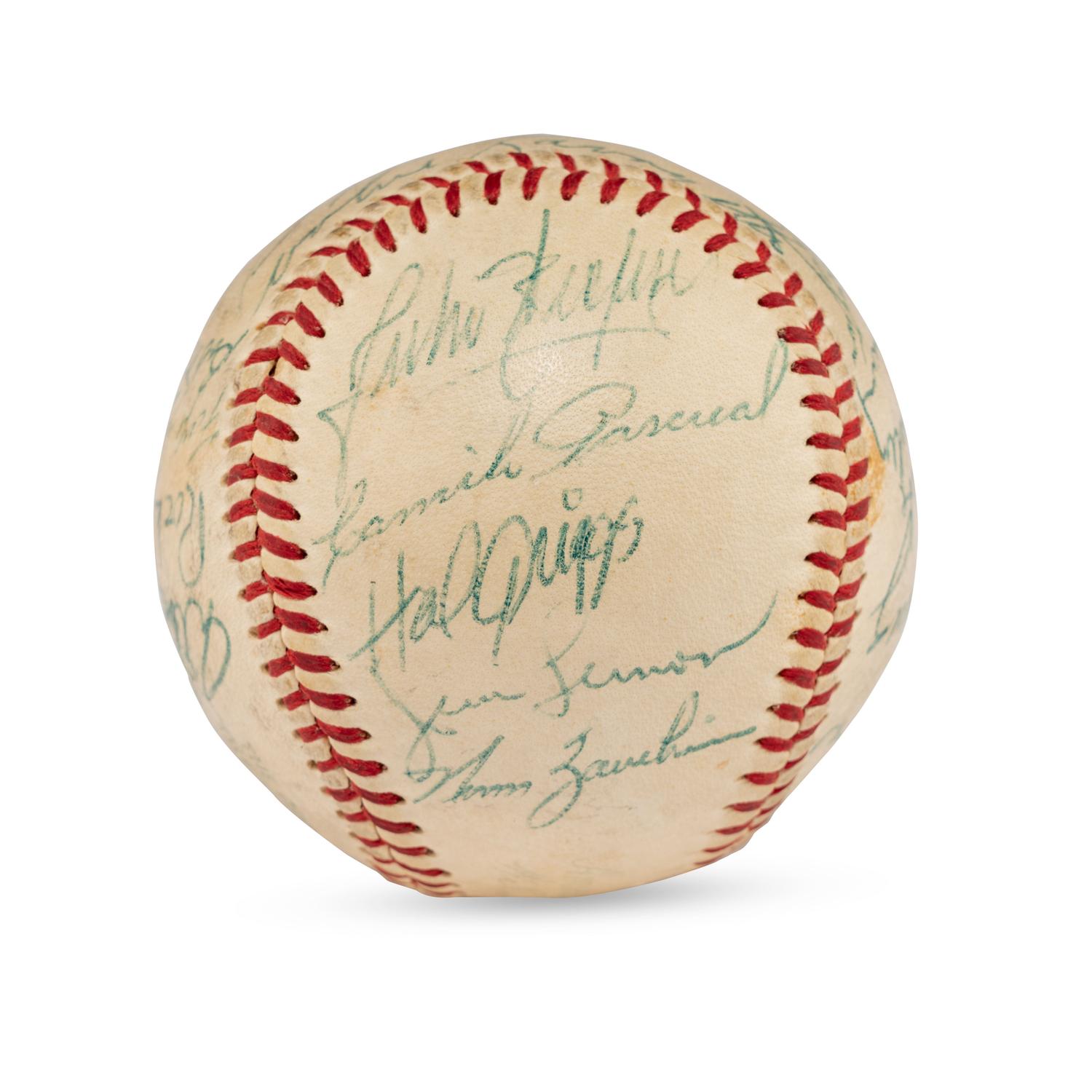 A 1958 Washington Senators Team Signed Autograph Baseball