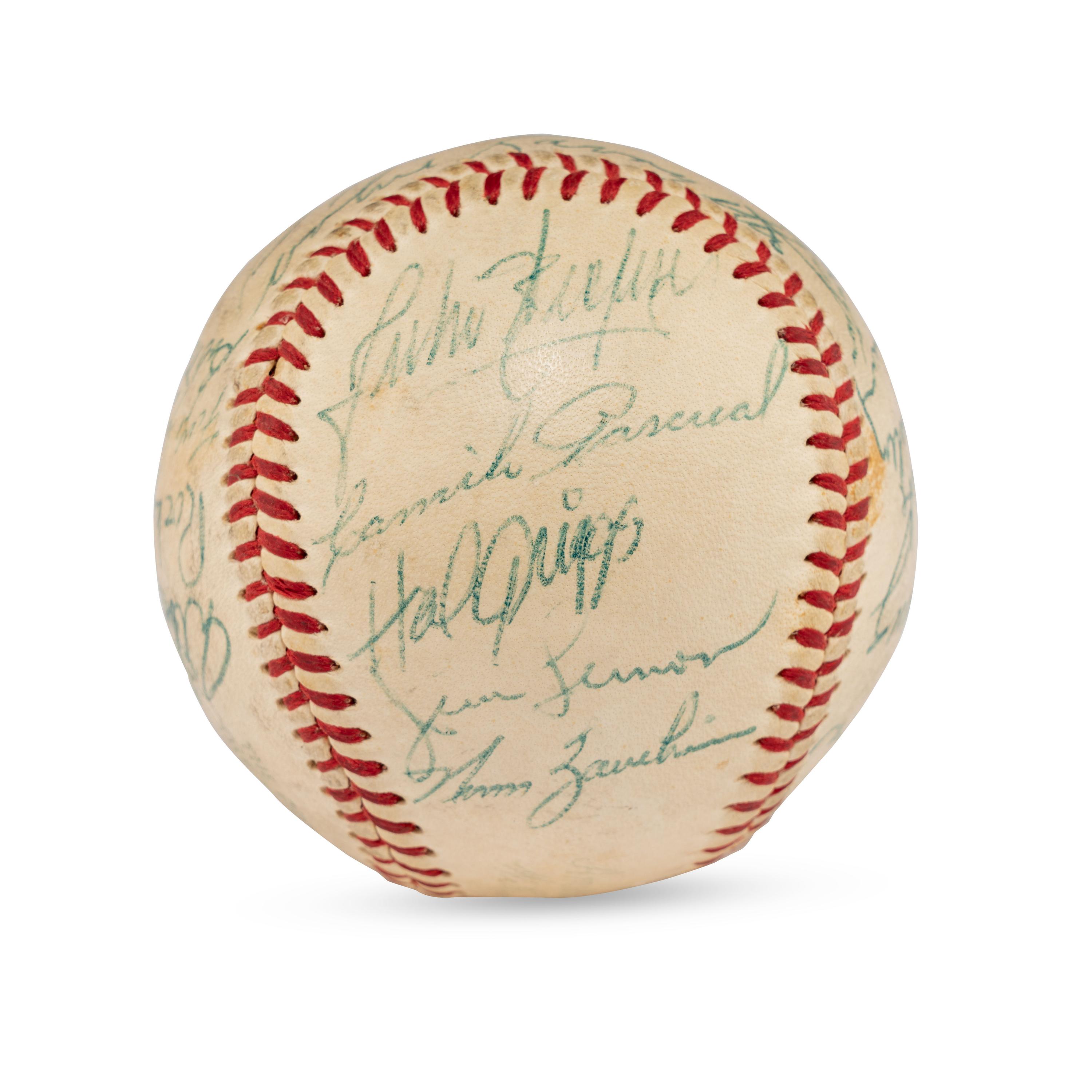 A 1958 Washington Senators Team Signed Autograph Baseball
