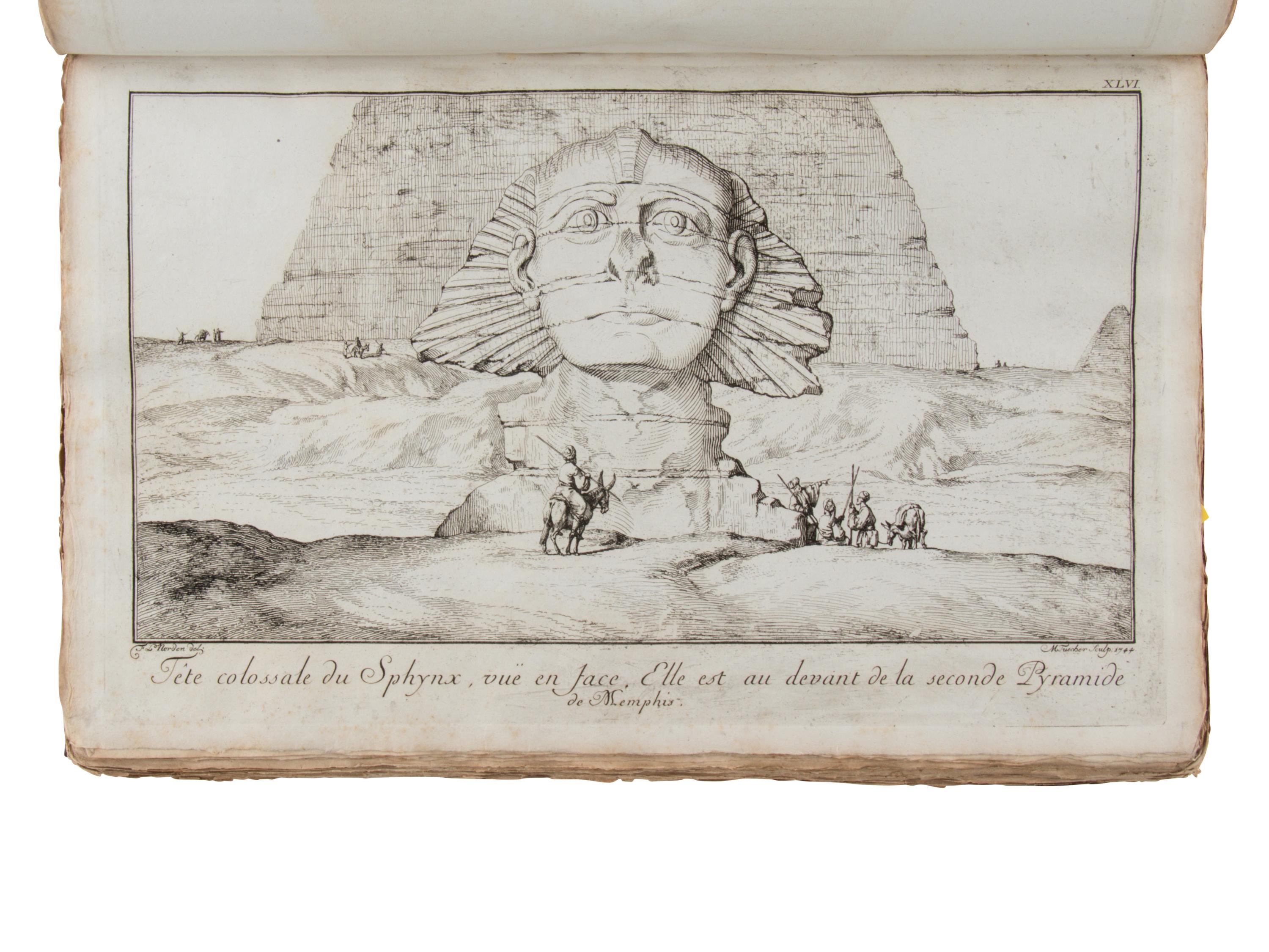 [TRAVEL & EXPLORATION]. NORDEN, Frederic Lewis (1708-1742). The Antiquities, Natural History, Ruins, and other Curiosities of Egypt, Nubia and Thebes; exemplified in Near Two Hundred Drawings Taken on the Spot . London: Printed for Lockyer Davis, 1780.