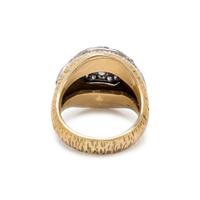 YELLOW GOLD, DIAMOND AND EMERALD RING