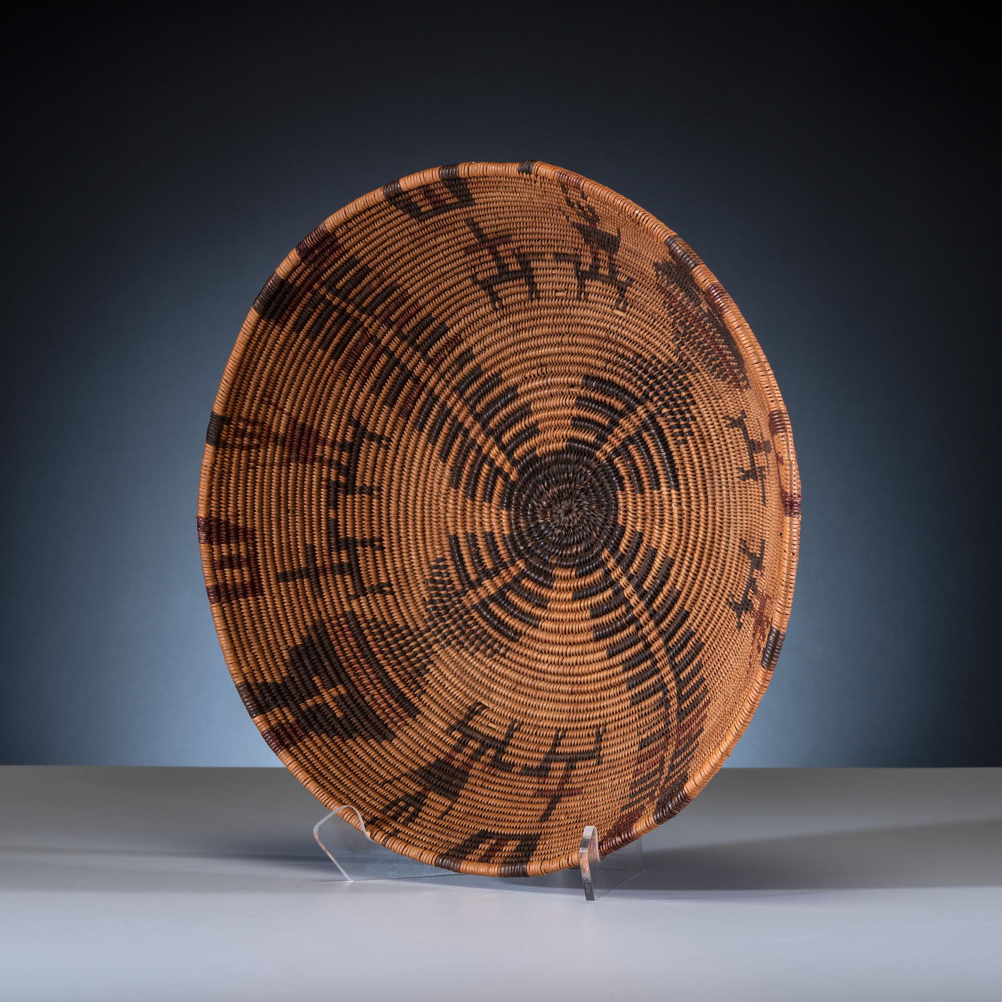 Apache Polychrome Basket, with Figures