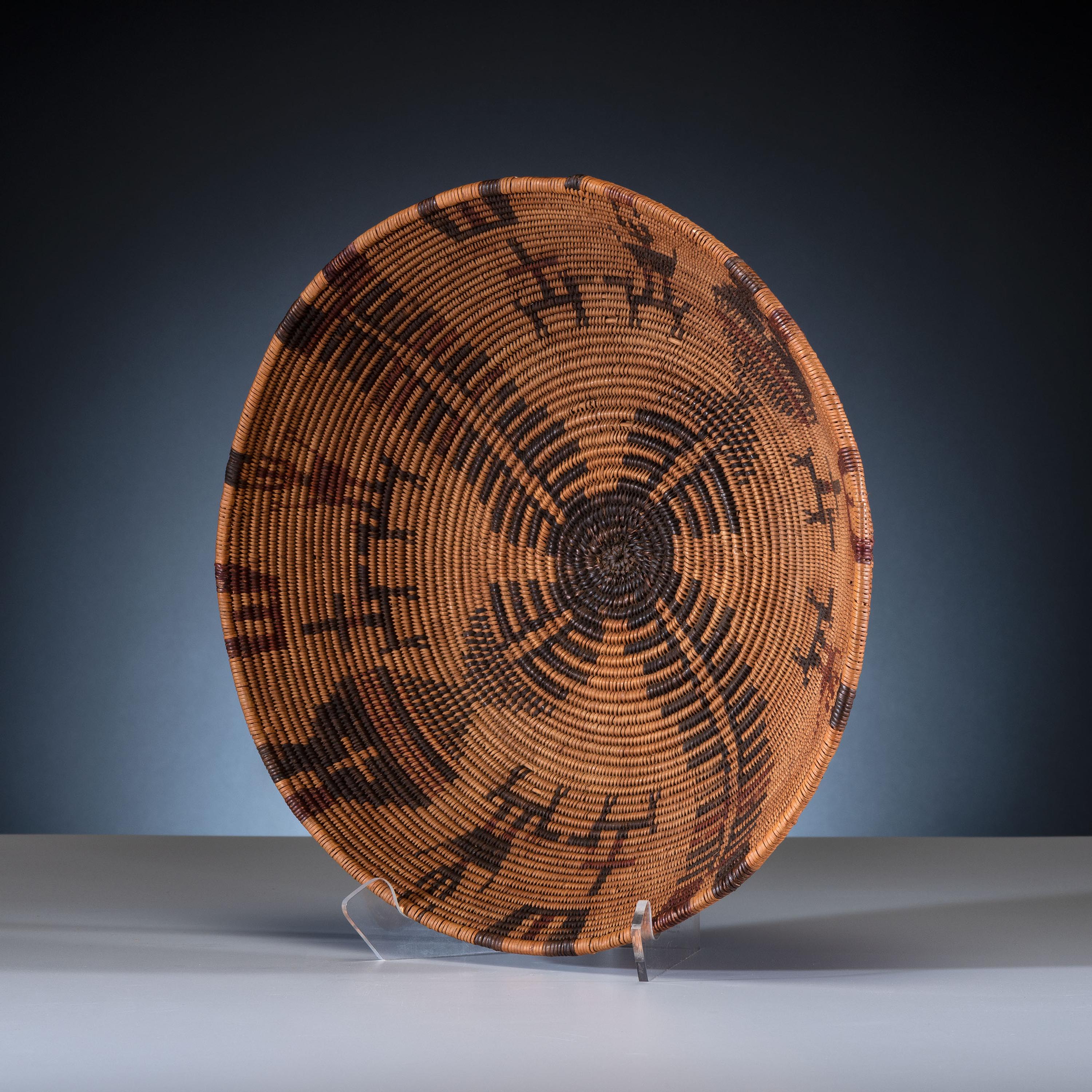 Apache Polychrome Basket, with Figures