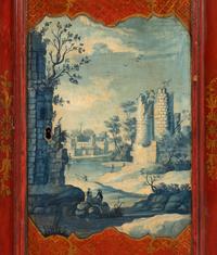 A Continental Painted Tall Case Clock