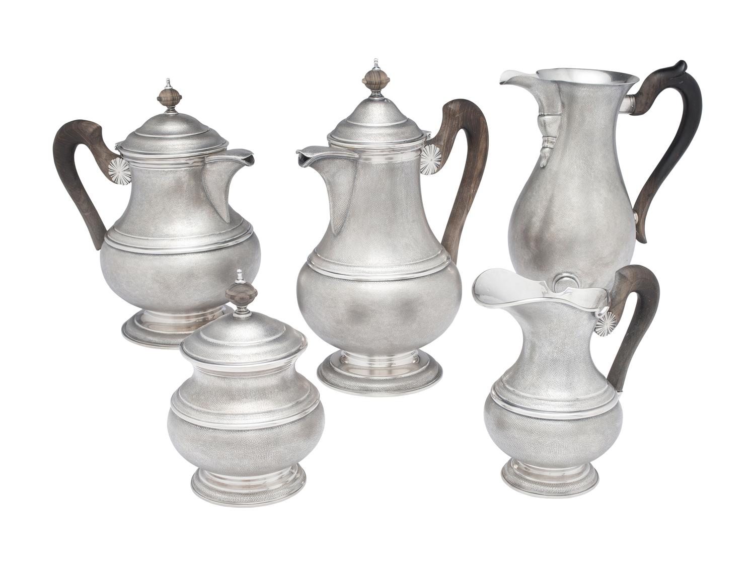 An Italian Silver Tea Service
