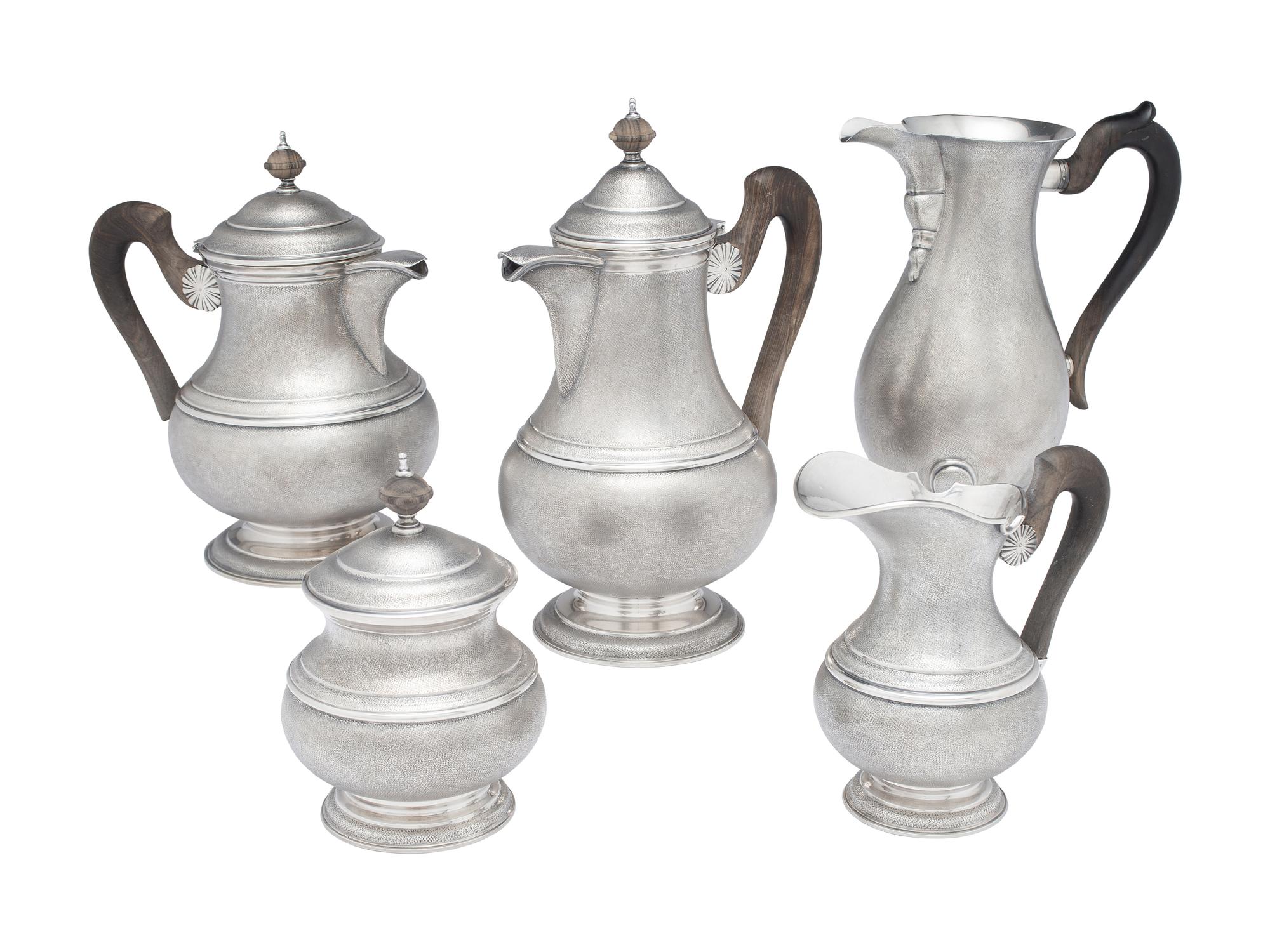 An Italian Silver Tea Service