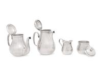 A Christofle Silver-Plate Five-Piece Tea and Coffee Service