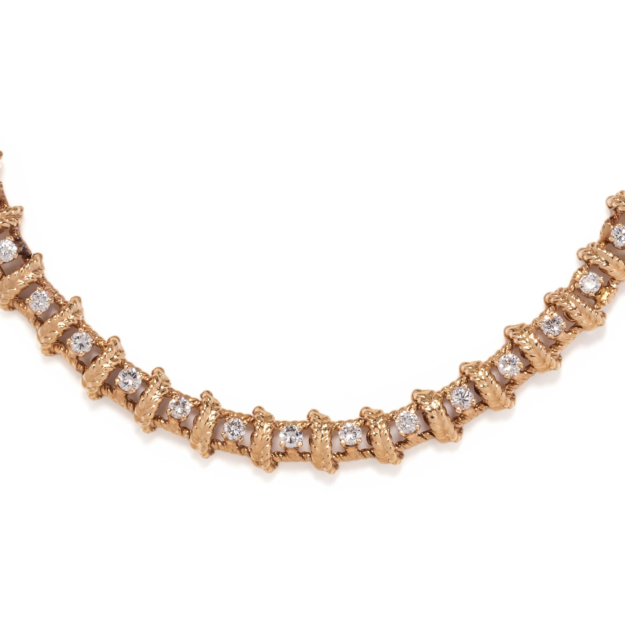 YELLOW GOLD AND DIAMOND NECKLACE