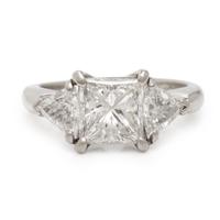 Diamond and Platinum Ring