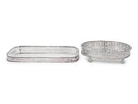 Two English Silver-Plate Trays