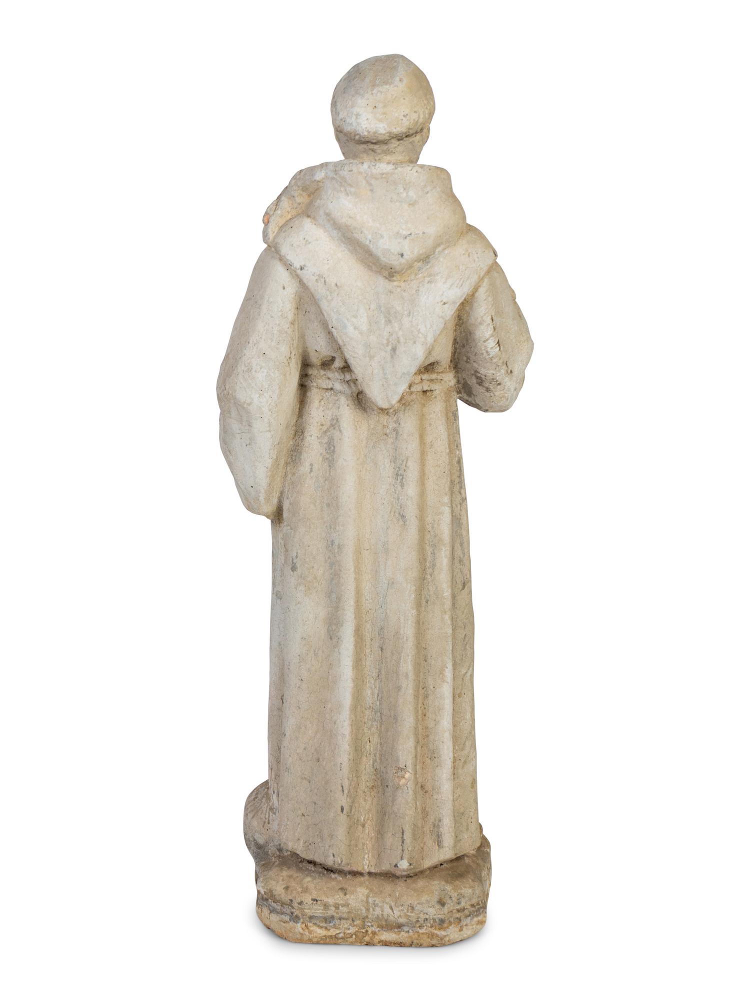 A Cast Stone Garden Ornament of St. Francis
