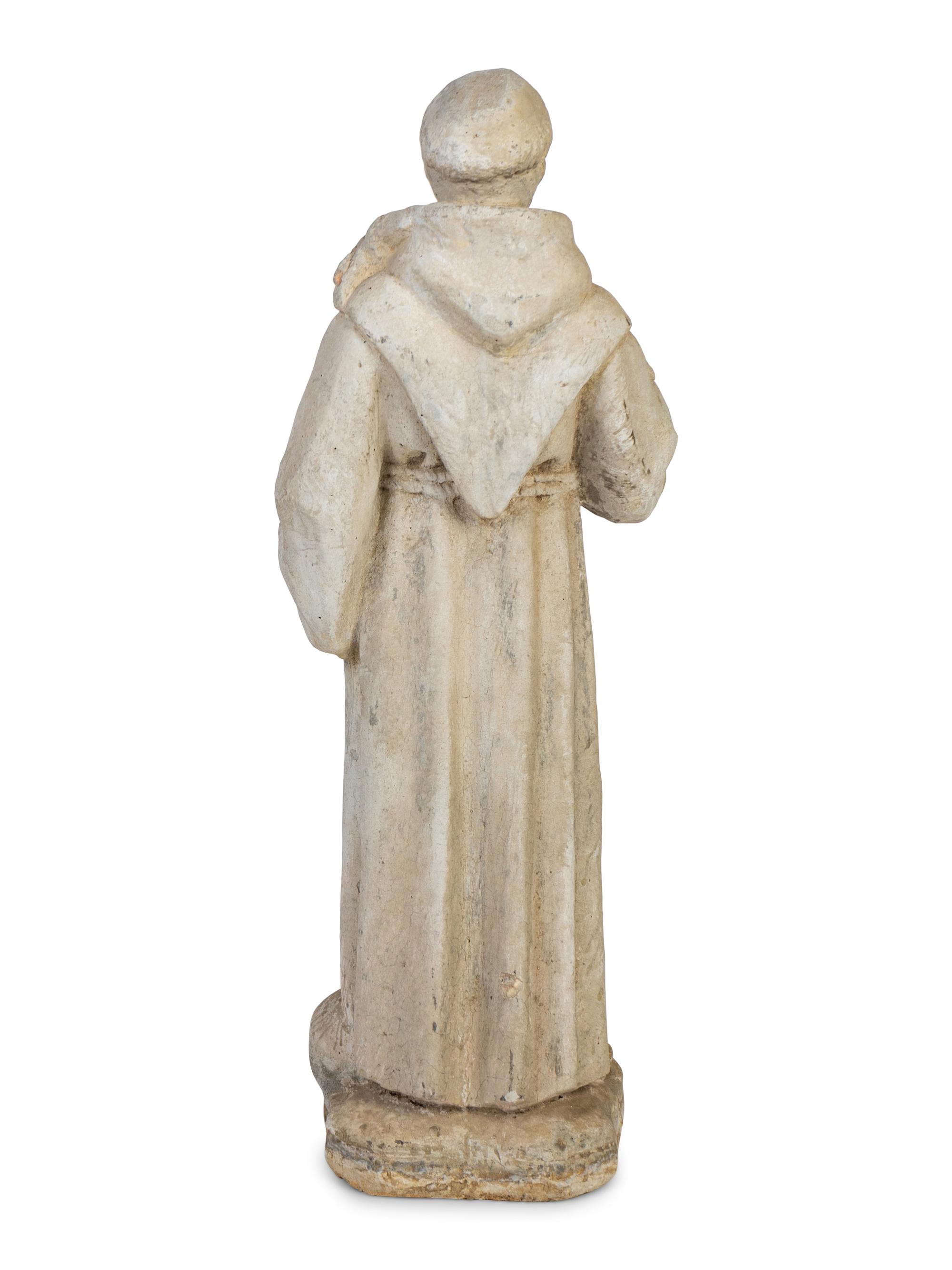 A Cast Stone Garden Ornament of St. Francis