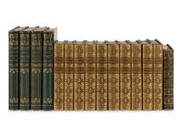 [FINE BINDINGS]. A group of 15 volumes in fine full or half morocco bindings, including works relating to American, British and Scottish literature.