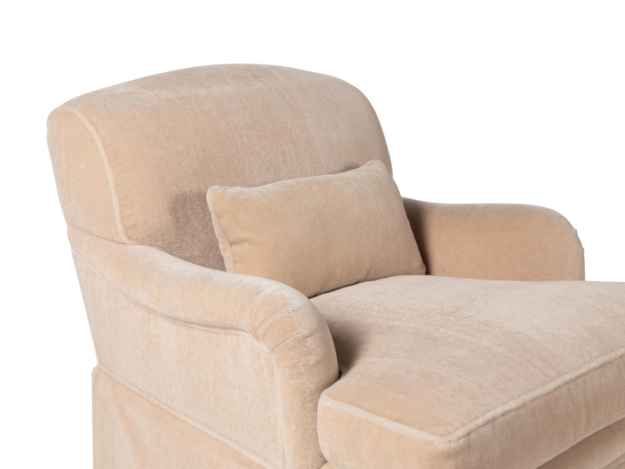A Pair of Velvet-Upholstered Armchairs
