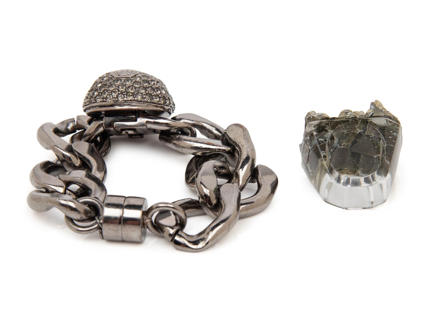 Philipp Plein Skull Bracelet & Laurent Guillot Ring