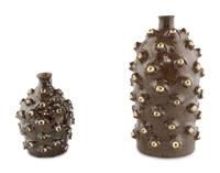 Two Marvin Bailey (South Carolina, 20th Century) Stoneware "Eye" Jugs