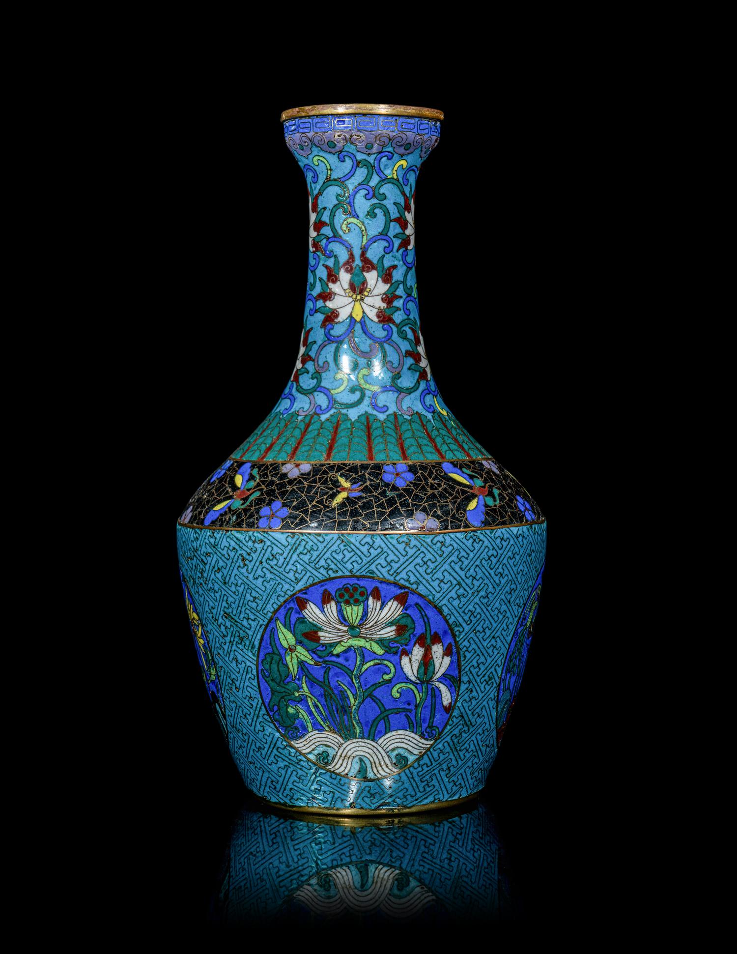 A Chinese Cloisonné Enamel Vase