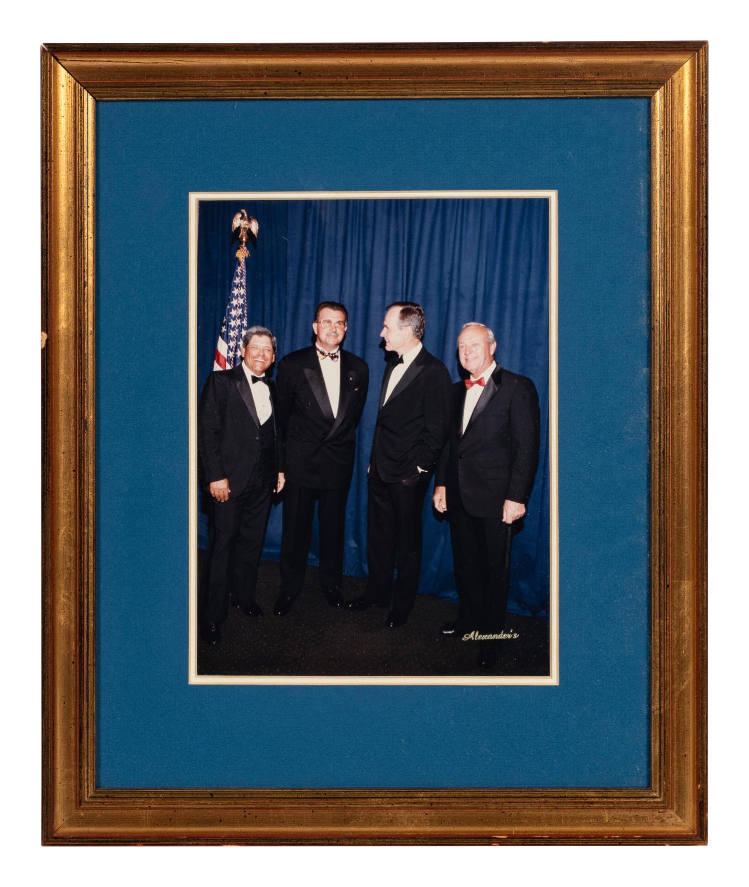 A Group of Six Photographs of Notable Politicians Formerly Displayed at Mike Ditka’s Restaurant