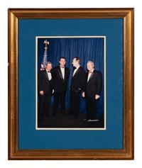 A Group of Six Photographs of Notable Politicians Formerly Displayed at Mike Ditka’s Restaurant