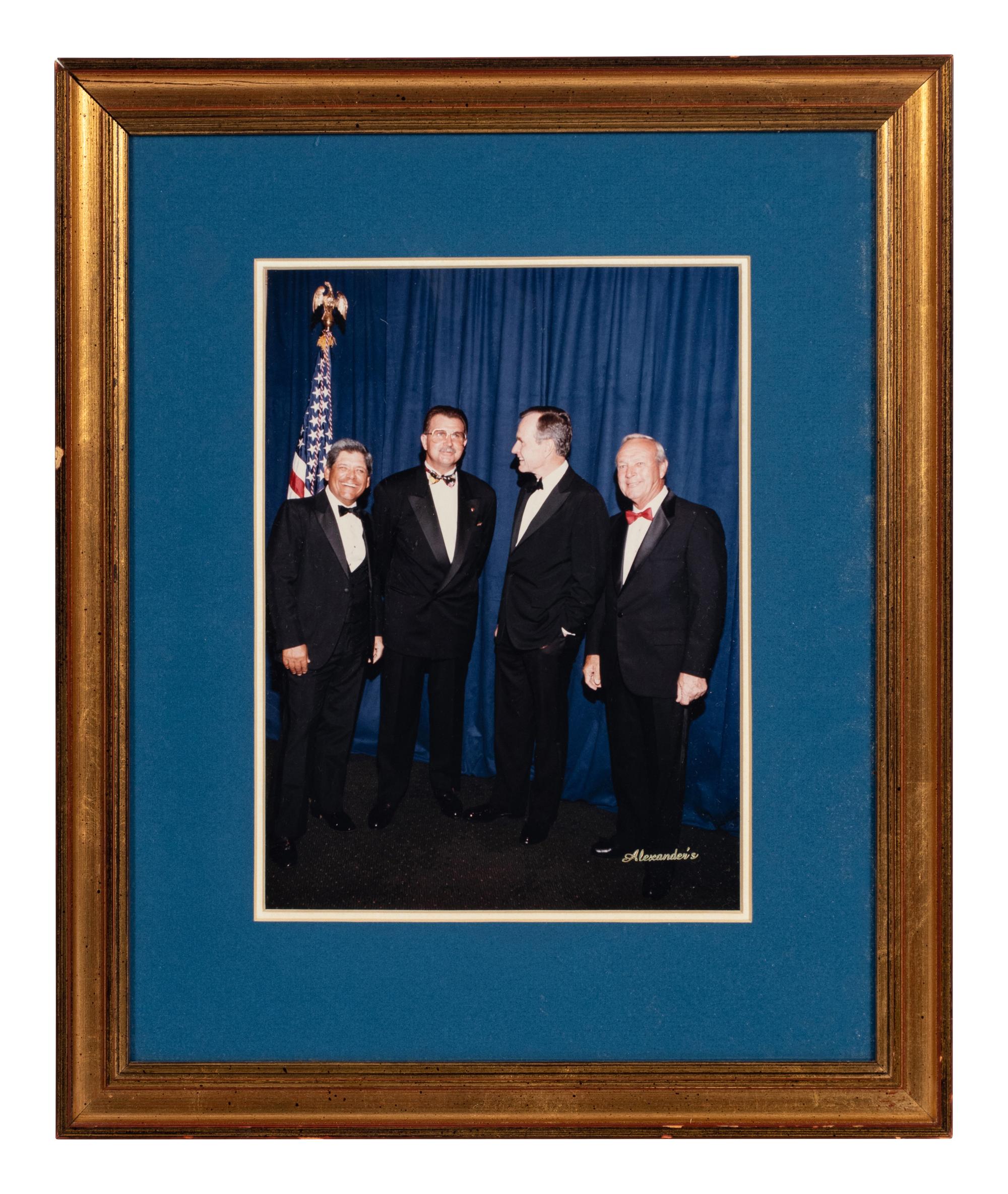 A Group of Six Photographs of Notable Politicians Formerly Displayed at Mike Ditka’s Restaurant
